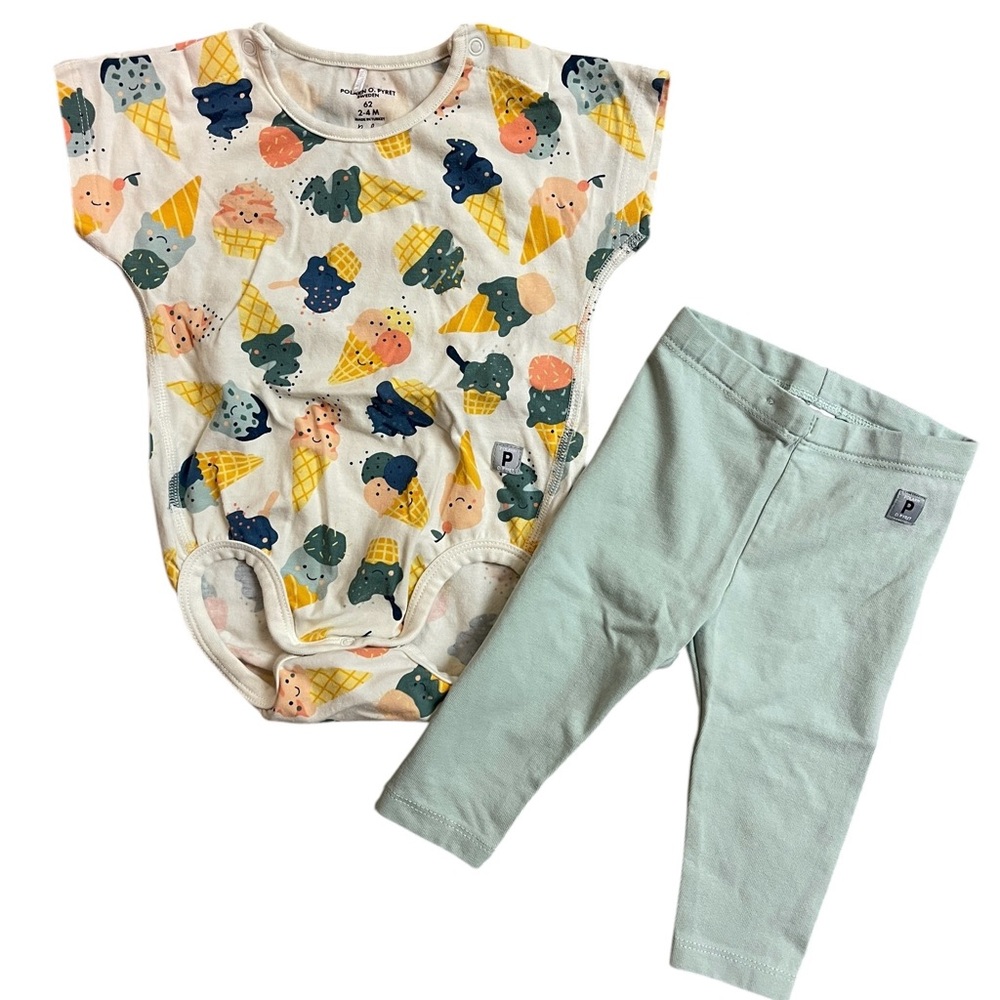 Polarn O Pyret Ice Cream Legging Set 2-4mo